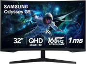 Seri Samsung 32-Inch Odyssey Series QHD Curved Gaming Monitor (G55C)