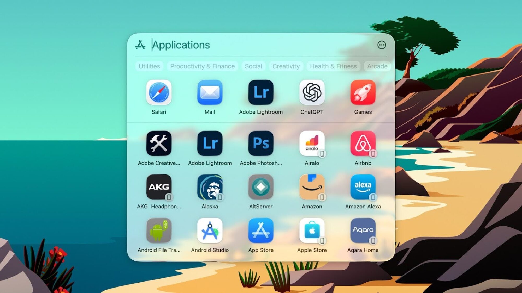 Tangkapan tangkapan layar pencarian sorotan yang diperbarui MacOS