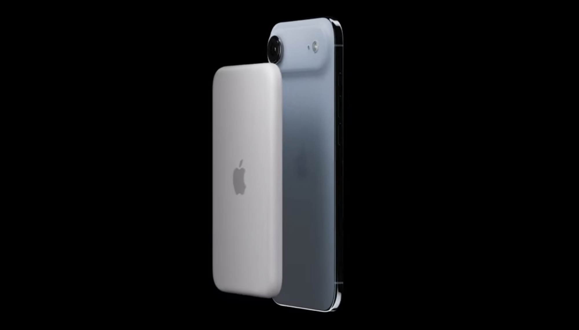 paket baterai apel yang menempel pada udara iphone