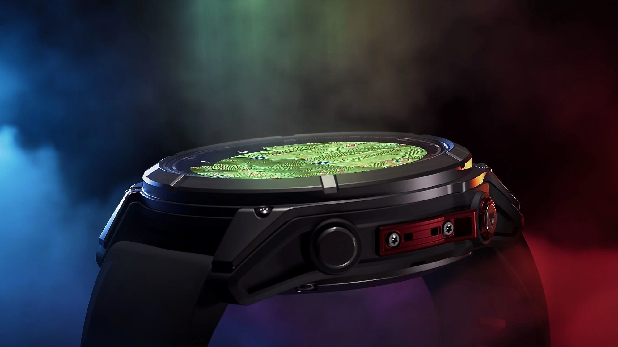 Close-Up of Trail Map di Garmin Fenix ​​8 Pro